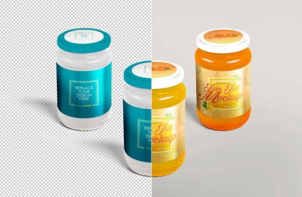 Fully Editable Jar Mockups