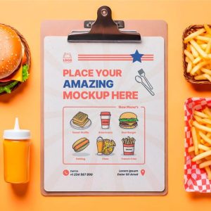 High Quality Clipboard Menu Mockup