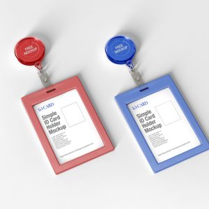 Id Card Holder Branding Mockup