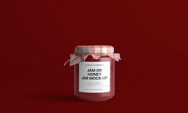Jam jar Packaging Mockup