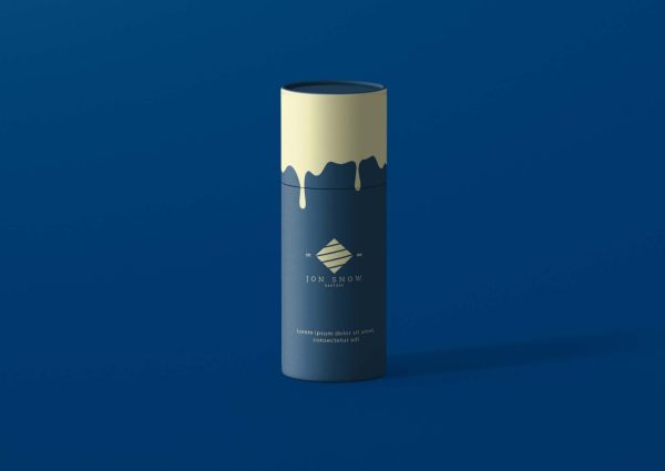 Kraft Tube Branding Mockup PSD