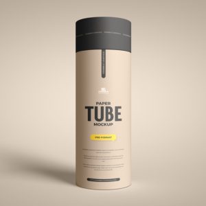 Long Paper Tube Mockup PSD