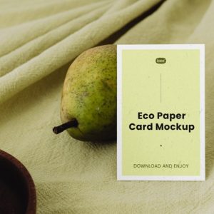 Minimal Menu Card Mockup PSD