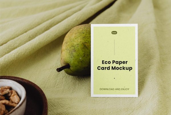 Minimal Menu Card Mockup PSD