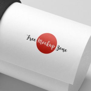 Minimal Paper Logo Mockup PSD