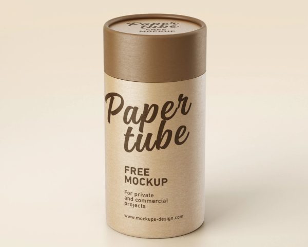 Paper Tube Branding Mockup