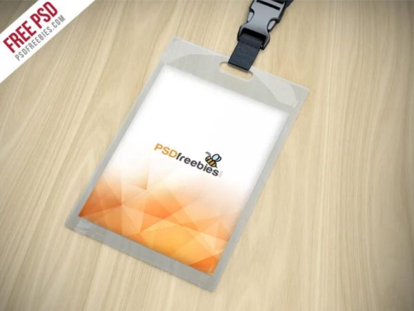 Plastic ID Card Mockup PSD