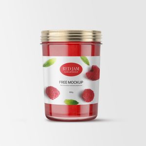 Realistic Glass Jar Mockup PSD