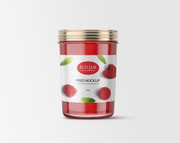 Realistic Glass Jar Mockup PSD