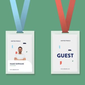 Simple ID Card Mockup PSD
