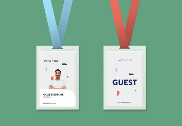 Simple ID Card Mockup PSD