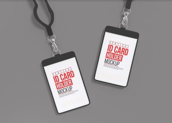 Simple Id Card Holder Mockup