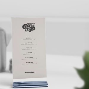 Simple Table Menu Mockup PSD