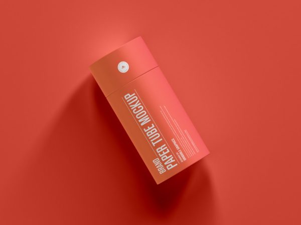 Simple Top View Paper Tube Mockup