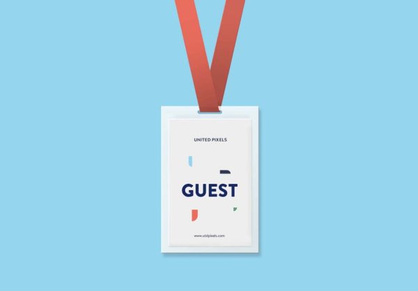 Single ID Card Mockup PSD