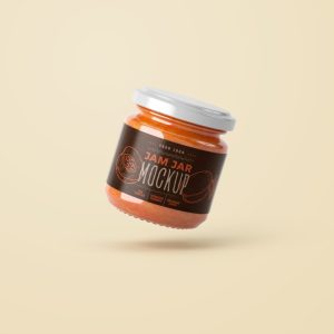 Small Jam Jar Branding Mockup