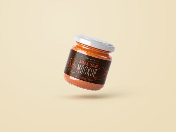 Small Jam Jar Branding Mockup