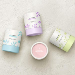 Small Size Paper Tube Mockup PSD