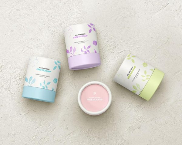 Small Size Paper Tube Mockup PSD