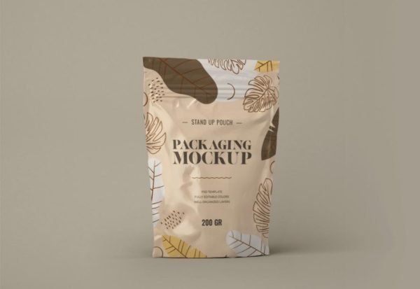Stand Up Pouch Mockup PSD