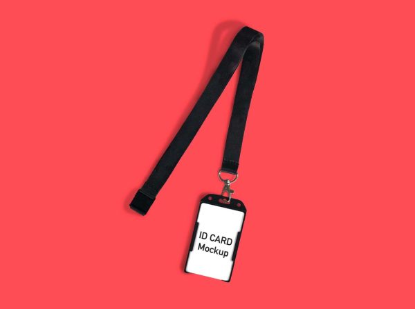 Top View ID Card Mockup