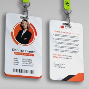Unique ID Card Mockup PSD