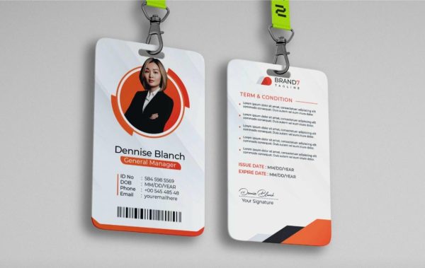 Unique ID Card Mockup PSD