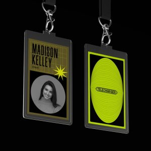 Unique Name Tag Mockup PSD