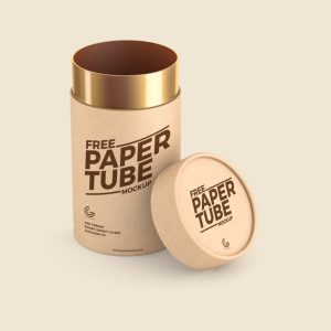 Unique Open Paper Tube Mockup