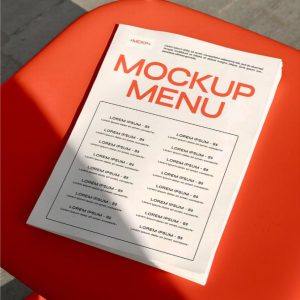 Unique Restaurant Menu Mockup